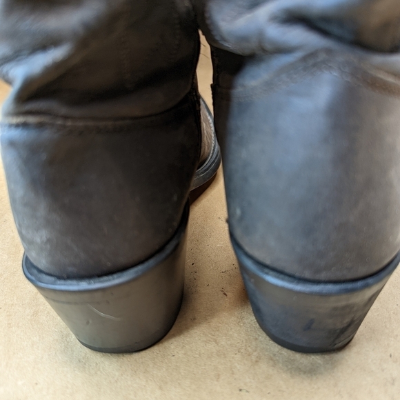 Old West Boots boys size 4.5 Distressed Corona Brown Western Boot.Calf Leathe - Picture 4 of 9